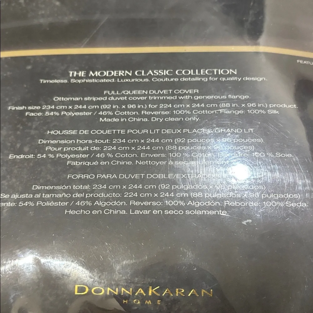 Donna Karan Home The Modern Collection Full/Queen Striped Duvet Cover